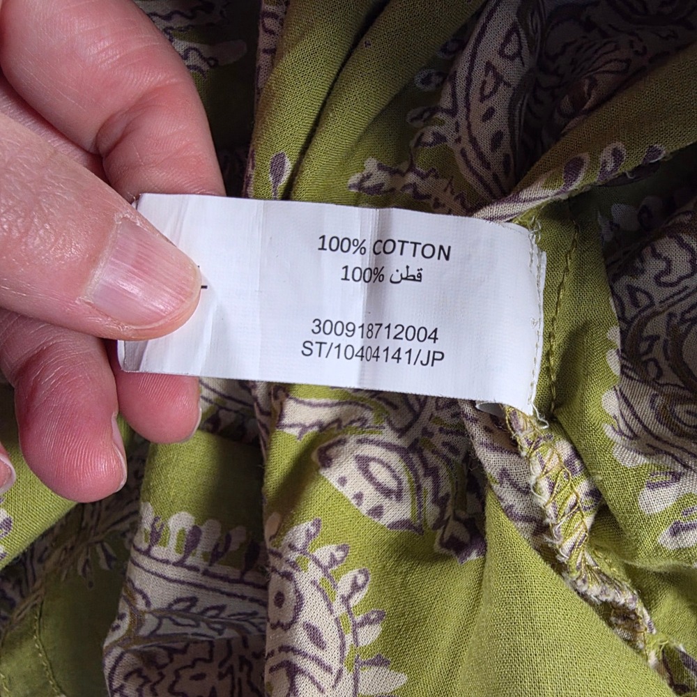 Utsa Westside Womens Green Paisley Cotton Kurta Tunic Dress Size L 300918712004 - Picture 5 of 6